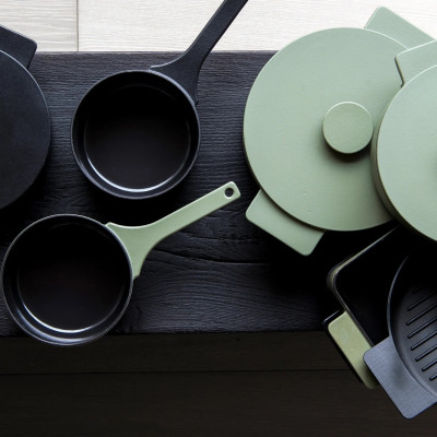 Povrchový litinový hrnec 3 l zelený Serax