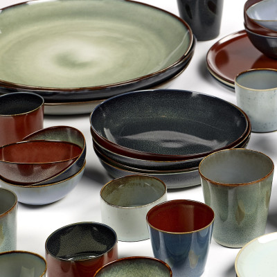 Terres de Reves Kaffeebecher blau und beige Serax