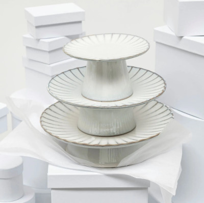 Patera na ciasto Inku 21 cm biała Serax