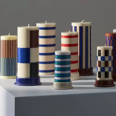 Świecznik Column 12,8 cm ciemnoniebieski Hay