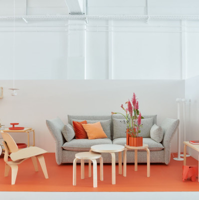 Sofa Mariposa 2-seater Dumet Pebble Melange Vitra