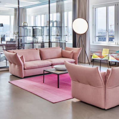 Sofa Mariposa 2-seater Credo sand avocado Vitra