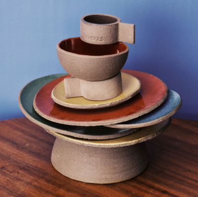 Talerz śniadaniowy FCK 20 cm czerwony Serax