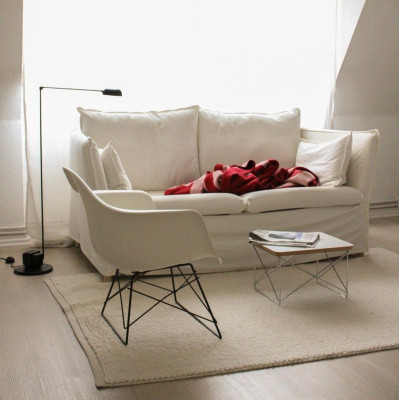 Eames Plastic Armchair LAR pink - chrome base Vitra