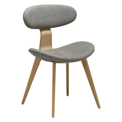 Krzesło Comforta tkanina bouclé Pebble earth - nogi dąb bielony