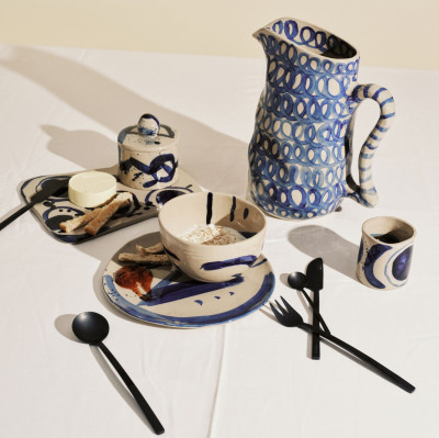 Servírovací talíř Sophia béžová a modrá 2 ks. Serax{101}