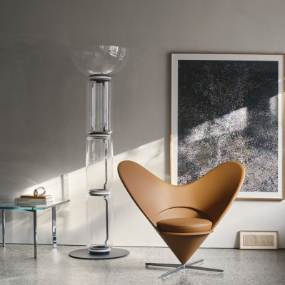 Fotel Heart Cone Chair Cognac leather Vitra