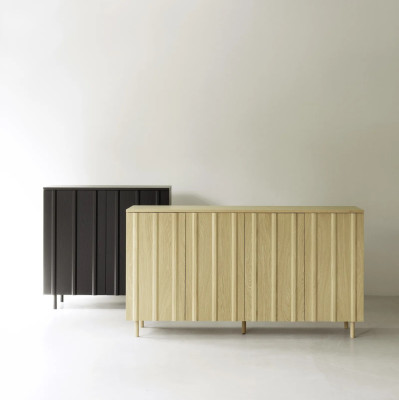 Rib chest of drawers 159 cm black Normann Copenhagen