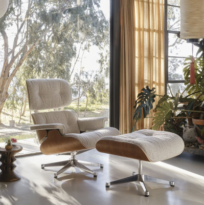 Fotel Eames Lounge chair skórzany snow Vitra