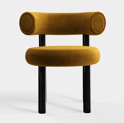 Krzesło Fat Black Steel - Gold Velvet Tom Dixon