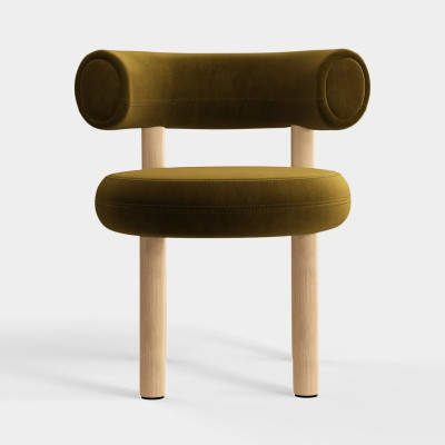 Krzesło Fat Natural Wood - Forest Velvet Tom Dixon