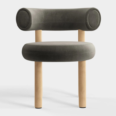 Krzesło Fat Natural Wood - Niagara Velvet Tom Dixon
