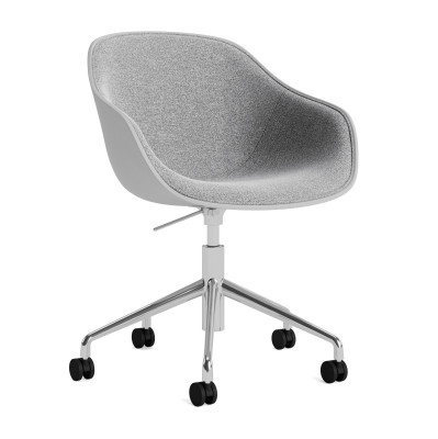 Krzesło biurowe AAC252 tapicerowane Hallingdal - concrete grey HAY