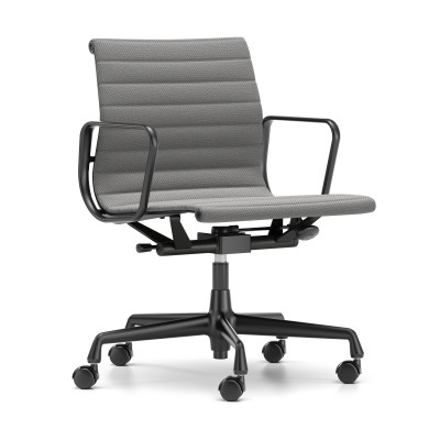 Krzesło biurowe Aluminium EA 118 tkanina Track Grey - podstawa czarna Vitra