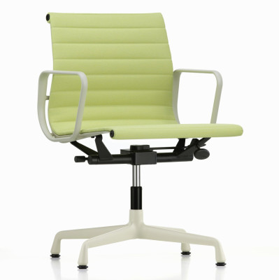 Krzesło biurowe Aluminium EA 132 tkanina Track lime - podstawa szara Vitra