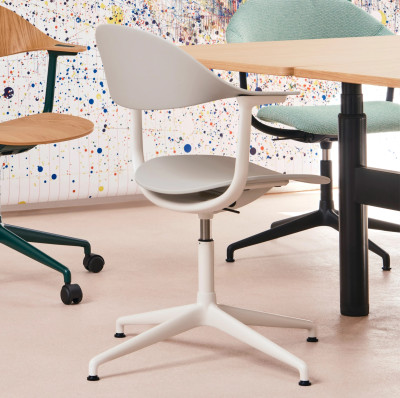 Krzesło biurowe Mynt Plastic - jasnoszare Vitra