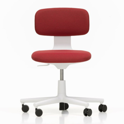 Krzesło biurowe Rookie tkanina Plano red cognac - podstawa jasnoszara Vitra