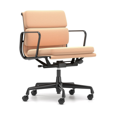 Krzesło biurowe Soft Pad EA 217 Tkanina Track Pink/Mustard - podstawa czarna Vitra