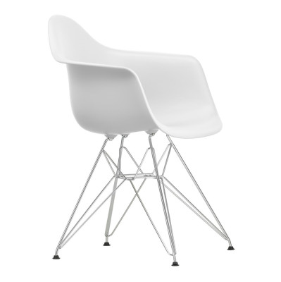 Krzesło Eames Plastic Chairs RE DAR białe - chromowana podstawa Vitra