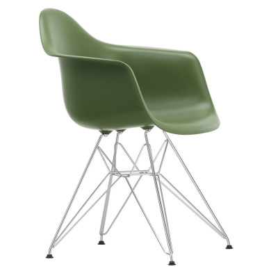 Krzesło Eames Plastic Chairs RE DAR zielone - chromowana podstawa Vitra
