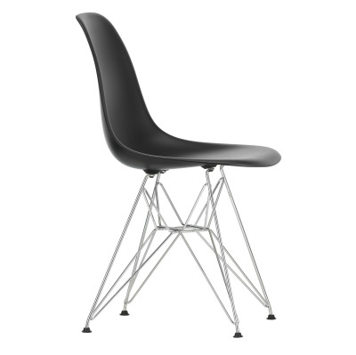 Krzesło Eames Plastic Side Chair RE DSR czarne Vitra