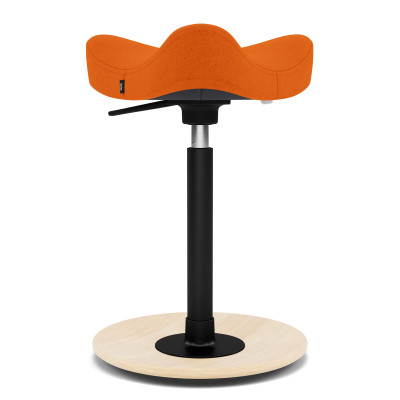 Krzesło ergonomiczne Move Compact pomarańczowe, naturalne drewno Varier