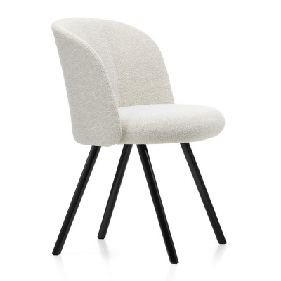 Postranní židle Mikado grafitový hliník – Nubia Ivory Pearl Vitra