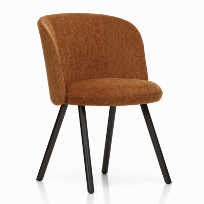 Postranní křeslo Mikado tmavý dub – Iroko Cognac Vitra
