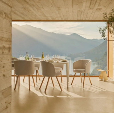 Postranní židle Mikado, přírodní dub – Nubia Ivory Pearl Vitra