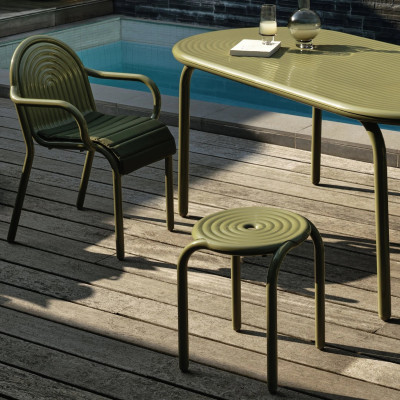 Krzesło ogrodowe Groove zielone Tom Dixon
