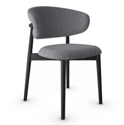 Antracitové křeslo Oleandro boucle Calligaris