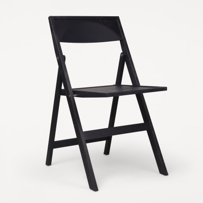 Flat folding chair black Frama