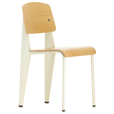 Krzesło Standard naturalny dąb - podstawa kremowa biel Vitra