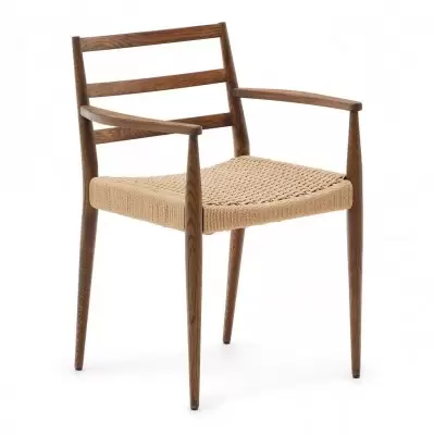 Krzesło Analy z podłokietnikiem brązowe La Forma