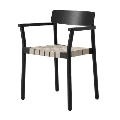 Krzesło Betty TK9 czarne-naturalne siedzisko Andtradition