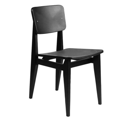 Krzesło C-Chair Veneer black oak Gubi