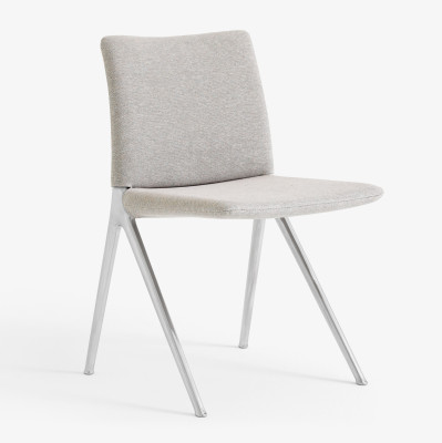 Krzesło Kape IF7 podstawa polerowane aluminium - tapicerka Clay 0003 Andtradition