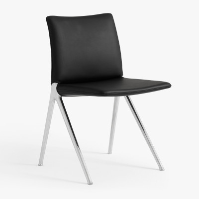 Krzesło Kape IF7 podstawa polerowane aluminium - tapicerka Noble Leather Andtradition