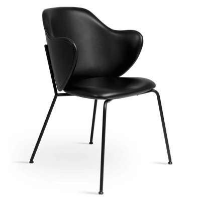 Krzesło Lassen skórzane silk Black By Lassen