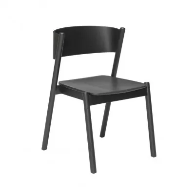 Krzesło Oblique czarne Hubsch