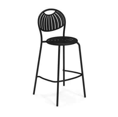 Krzesło barowe do ogrodu Coupole czarne Emu