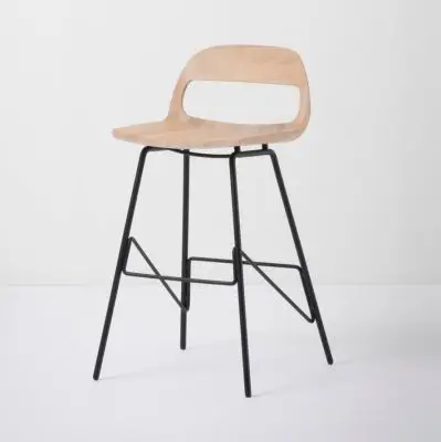 Krzesło barowe Leina 83 cm czarne Gazzda