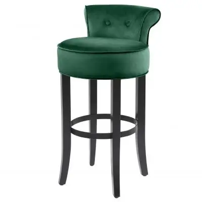 Krzesło barowe Sophia Loren zielone velvet Eichholtz