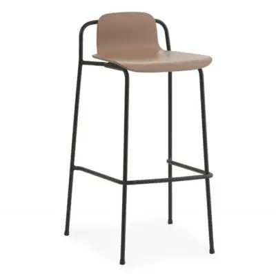 Krzesło Barowe Studio H75 Brązowe Normann Copenhagen