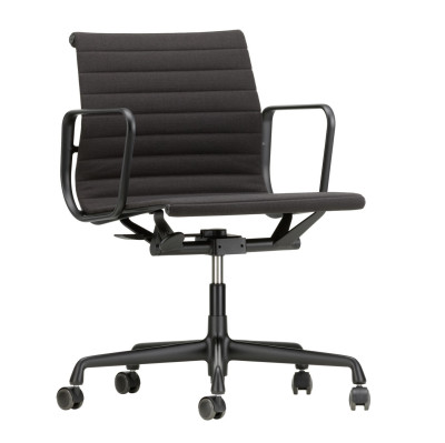 Krzesło biurowe Aluminium EA 117 tkanina Hopsack nero - podstawa czarna Vitra