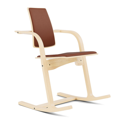 Krzesło ergonomiczne Actulum cognac, naturalne drewno Varier