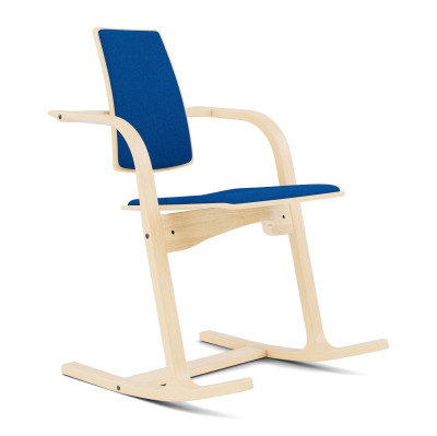 Krzesło ergonomiczne Actulum niebieskie, naturalne drewno Varier