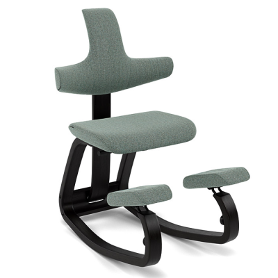 Ergonomic chair Thatsit Petrol, black wood Varier