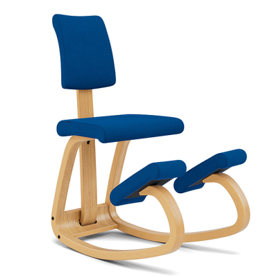 Ergonomic chair variable plus blue, light brown wood Varier