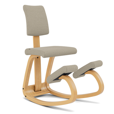Variable ergonomic chair plus gray, light brown wood Varier
